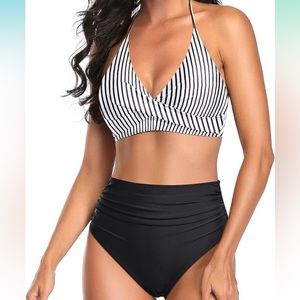 Two Piece Bikini Sets for Women High Waisted Bikini Push Up Swimsuit H…
